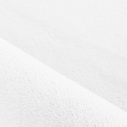 Alfombra peluda, color blanco liso, alfombra para sala de estar, respaldo de algodón