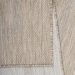 Tapis d'extérieur, Couleur unique Beige, Tapis pour Terasse-Balcon-Cuisine, dos en polypropylène