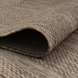 Tapis d'extérieur, Couleur unique Marron, Tapis pour Terasse-Balcon-Cuisine, dos en polypropylène