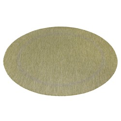 Outdoor-Teppich, einfarbig grün, Teppich für Terrasse, Balkon oder Küche, Polypropylen-Rückseite