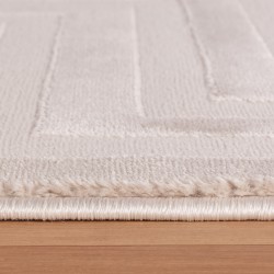 Tapis d'intérieur, 3D Design, Couleur Beige, Tapis pour Salon, dos en polypropylène