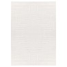 Textured and striped living room rug, soft Scandinavian bohemian style rug, cream