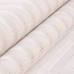 Textured and striped living room rug, soft Scandinavian bohemian style rug, cream