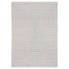 Tapis de salon en relief et à rayures, tapis doux de style bohème scandinave, argent