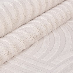 Living room rug with raised tile pattern, Scandinavian bohemian style, soft, cream