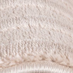 Tapis de salon à motifs géométriques en relief, style bohème scandinave, doux, Beige