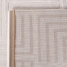 Living room rug with raised geometric patterns, Scandinavian bohemian style, soft, cream