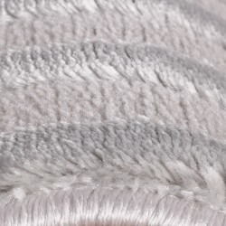 Vardagsrumsmatta med upphöjda geometriska mönster, skandinavisk bohemisk stil, mjuk, silver