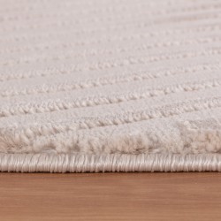 Wohnzimmerteppich mit Zickzackmuster, skandinavisch-bohemischer Stil, weich, beige