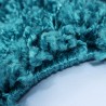Tapis Shaggy pile longue couleur unique TURQUOISE