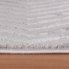 Living room rug with a zigzag pattern, Scandinavian and bohemian style, soft and silvery