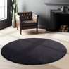 Short pile rug, single color black, rug for living room, non-slip backing