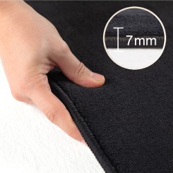 Tapis à poils courts, Couleur unique Noir, Tapis pour Salon, dos antidérapant