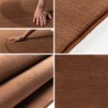 Short pile rug, single color brown, rug for living room, non-slip backing