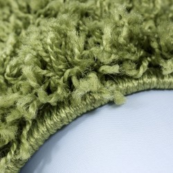 Shaggy Tapijt is 50 mm poolhoogte plat groene kleur