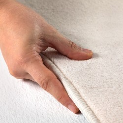 Tapis à poils courts, Couleur unique crème, Tapis pour Salon, dos antidérapant