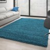 Tapis Shaggy pile longue couleur unique TURQUOISE