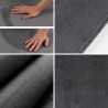 Short pile rug, single color grey, rug for living room, non-slip backing