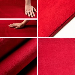 Tapis à poils courts, Couleur unique Rouge, Tapis pour Salon, dos antidérapant