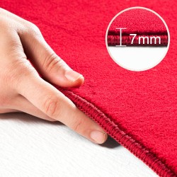 Tapis à poils courts, Couleur unique Rouge, Tapis pour Salon, dos antidérapant