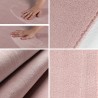 Short pile rug, single color pink, rug for living room, non-slip backing