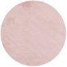 Short pile rug, single color pink, rug for living room, non-slip backing