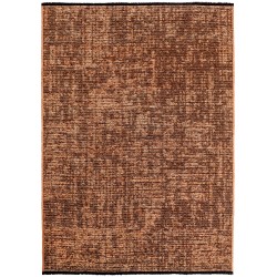 Washable Bohemian Terracotta Cotton Chenille Rug, Vintage Kilim, Short Pile, Soft Non-Slip Marbled