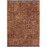 Tapis en chenille de coton Terracotta lavable bohème, kilim vintage, Poil court, antidérapant doux marbré