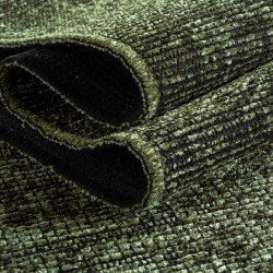 Alfombra de chenilla de algodón verde lavable, estilo bohemio, kilim vintage, pelo corto, suave, antideslizante, jaspeada.