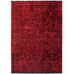Tapis en chenille de coton Rouge lavable Style bohème, kilim vintage, Poil court, antidérapant doux marbré