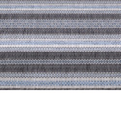 Utomhusmatta, vintagedesign, svart, lämplig för uteplats, balkong eller kök, med polypropenbaksida