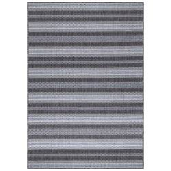 Tapis d'extérieur, Design vintage, Couleur Noir, Tapis pour Terasse-Balcon-Cuisine, dos en polypropylène