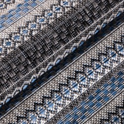 Outdoor-Teppich, Vintage-Design, schwarz, geeignet für Terrasse, Balkon oder Küche, mit Polypropylen-Rückseite