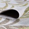 Tapis d'extérieur, Conception de palmier, Couleur Beige, Tapis pour Terasse-Balcon-Cuisine, dos en polypropylène