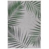 Alfombra para exterior, diseño de palmera, color verde, alfombra para patio, balcón o cocina, reverso de polipropileno.