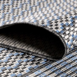 Outdoor rug, vintage design, grey, suitable for patio, balcony, or kitchen, with a polypropylene backing