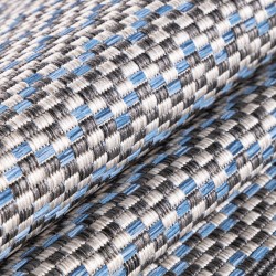 Outdoor rug, vintage design, grey, suitable for patio, balcony, or kitchen, with a polypropylene backing