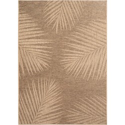 5 mm dicker, maschinengewebter Indoor-/Outdoor-Teppich in natürlicher Jute-Optik für Wohnzimmer, Küche, Terrasse und Balkon