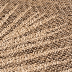 5mm Machine-Woven Indoor/Outdoor Rug with Natural Jute Look for Living Room, Kitchen, Terrace and Balcony