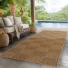 Tapis Outdoor Indoor Beige Tissé Machine Aspect Jute Naturel pour Salon Cuisine Terrasse et Balcon