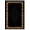 Tapis moderne noir et doré à motifs grecs, lavable, imprimé numérique, 7 mm, antidérapant, salon, chambre