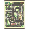 Tapete educativo infantil: mapa de la ciudad y carreteras, aprendizaje del tráfico, lavable, base antideslizante