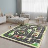 Lernmatte für Kinder – Stadtplan und Straßen, Verkehrserziehung, waschbar, rutschfeste Unterseite