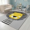 Kindertapijt met schattige leeuw – vrolijk ontwerp, wasbaar, antislip rug, digitale print 6-7 mm