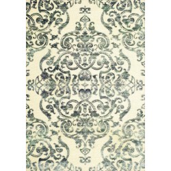 Digitaal Chenille & Katoen vintage tapijt crème grijs, wasbaar, antislip onderkant, 9 mm voor woonkamer