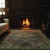 Vintage multicoloured rug in oriental style, Chenille & Cotton, digital print, washable, non-slip, 9 mm