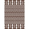 Berber pattern rug, brown and white, Chenille & Cotton, digital print, non-slip, 9 mm high