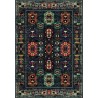 Tapis kilim anthracite multicolore, Chenille & Coton, impression numérique, antidérapant, 9 mm