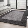 Tapis Shaggy pile longue designe 2 couleur GRIS-GRIS CLAIRE