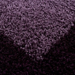 Alfombra peluda, pelo largo, diseño, MORADO-MORADO OSCURO